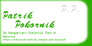 patrik pokornik business card